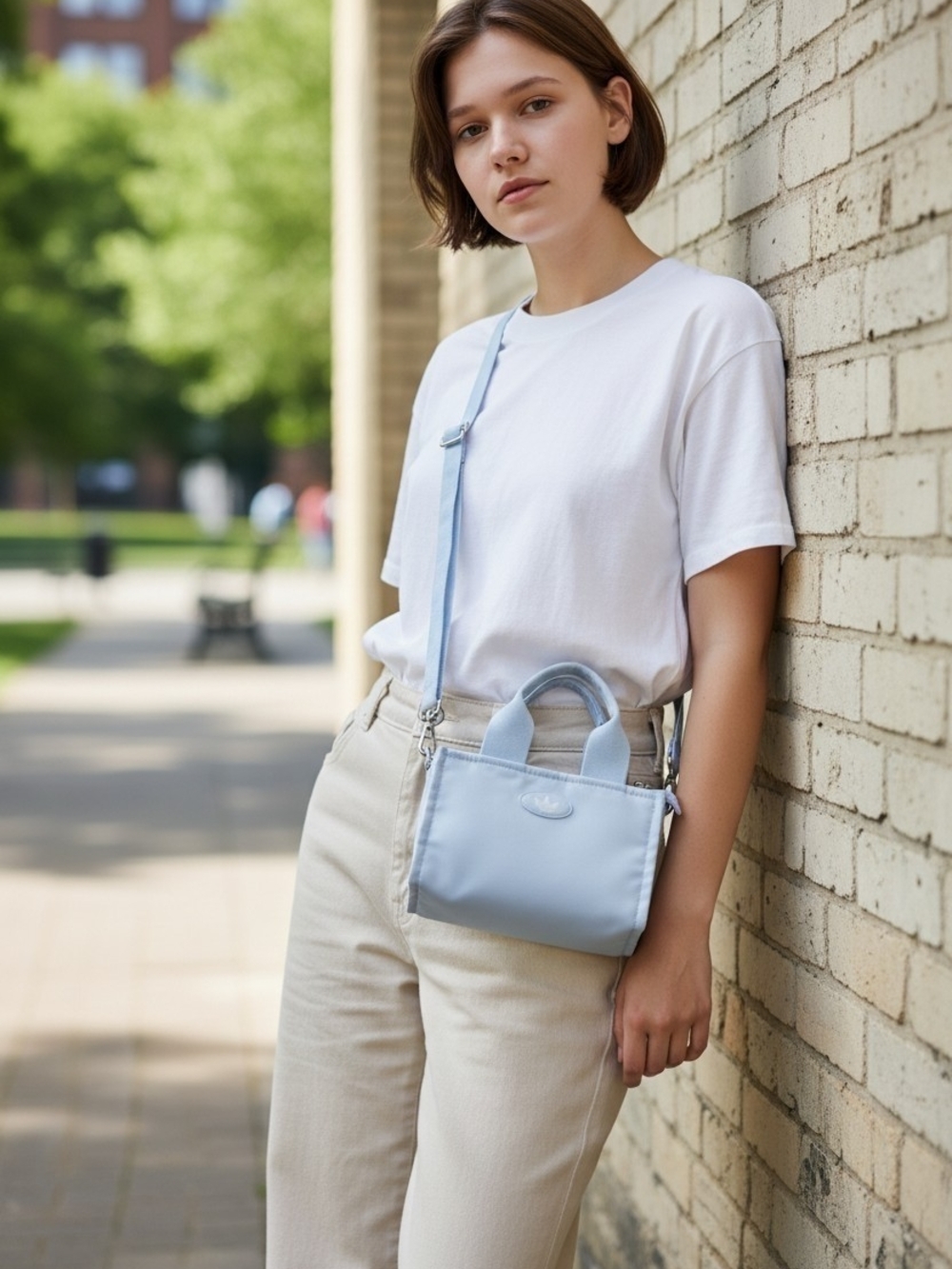 adidas Light Blue Mini Top-Handle Crossbody - Picture 6 of 6